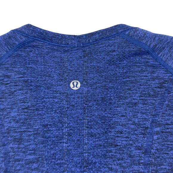 Lululemon Swiftly Tech Long Sleeve Crew Black Sapphire Blue Women's Size 4 - Picture 5 of 7